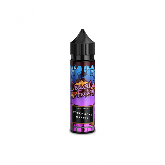 Dessert Factory 0mg Shortfill E-Liquid 50ml - Flavour: Rocky Road Waffle