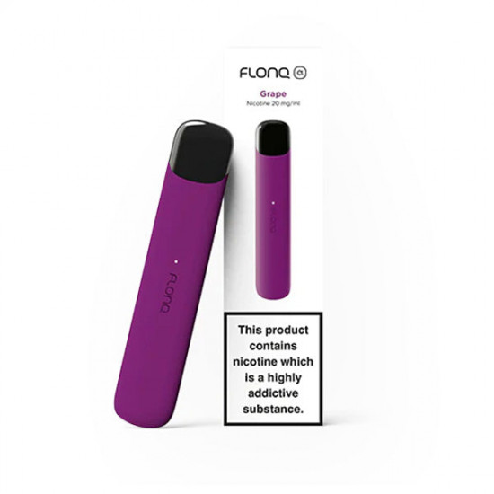 18mg Flonq Alpha Disposable Vape Device 600 Puffs - Flavour: Grape