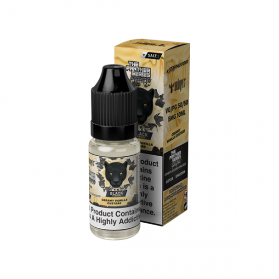 5mg The Panther Series Desserts By Dr Vapes 10ml Nic Salt (50VG/50PG) - Flavour: Black Custard