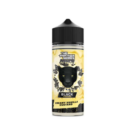 The Panther Series Desserts By Dr Vapes 100ml Shortfill 0mg (78VG/22PG) - Flavour: Black Custard