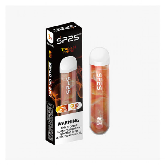 20mg SP2S Disposable Vape Device 600 Puffs (BUY 1 GET 1 FREE) - Flavour: Tropical Fruits