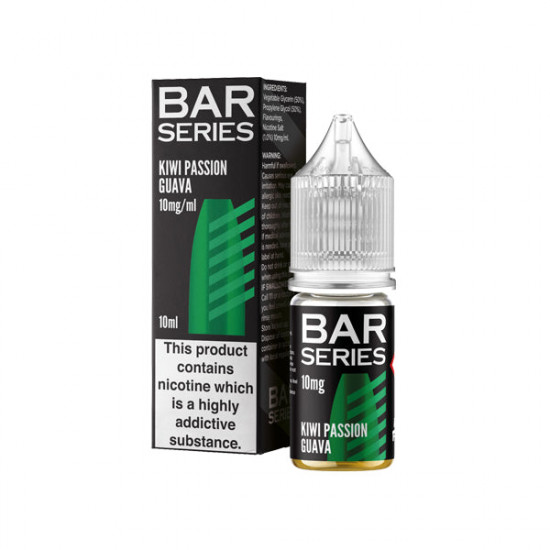 10mg Bar Series 10ml Nic Salts (50VG/50PG) - Flavour: Kiwi Passion Guava