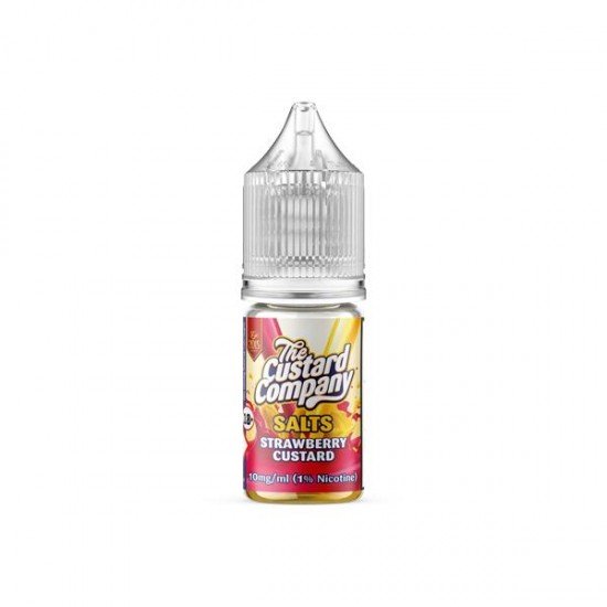 10mg The Custard Company Flavoured Nic Salt 10ml (50VG/50PG) - Flavour: Strawberry Custard