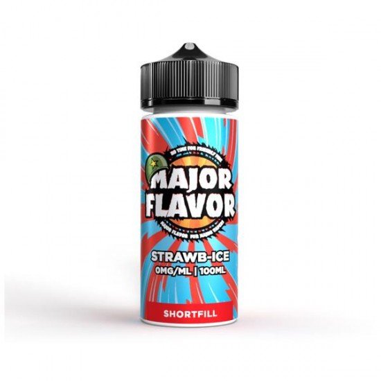 Major Flavor 100ml Shortfill 0mg (70VG/30PG) - Flavour: Strawb-Ice