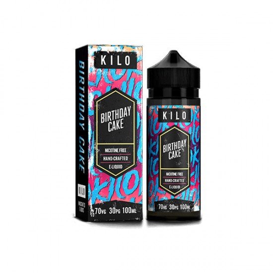 Kilo 100ml Shortfill 0mg (70VG/30PG) - Flavour: Birthday Cake