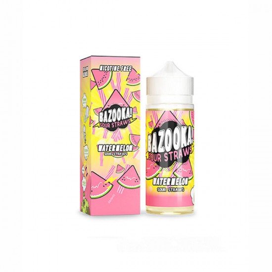 Bazooka Sour Straws 100ml Shortfill 0mg (70VG/30PG) - Flavour: Watermelon