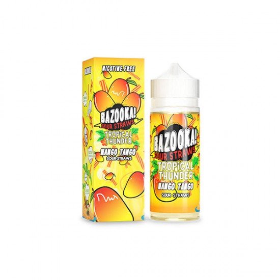 Bazooka Sour Straws 100ml Shortfill 0mg (70VG/30PG) - Flavour: Mango Tango