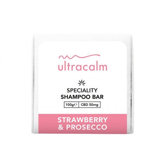 Ultracalm 50mg CBD Shampoo Bar 100g - Flavour: Strawberry & Prosecco