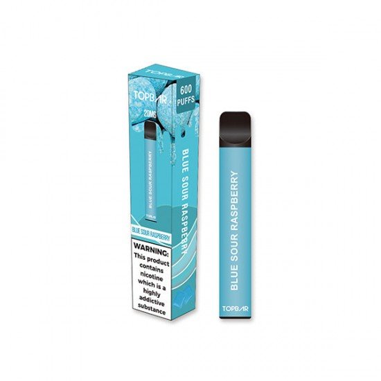 20mg Top Bar EE 600 Disposable Vape Device 600 Puffs - Flavour: Blue Sour Raspberry