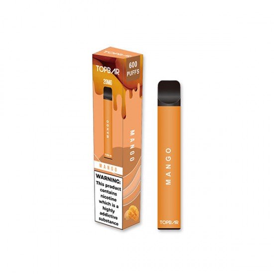 20mg Top Bar EE 600 Disposable Vape Device 600 Puffs - Flavour: Mango