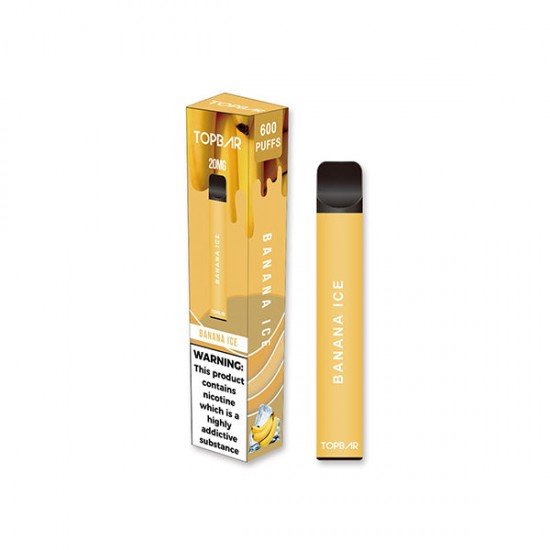 20mg Top Bar EE 600 Disposable Vape Device 600 Puffs - Flavour: Banana Ice