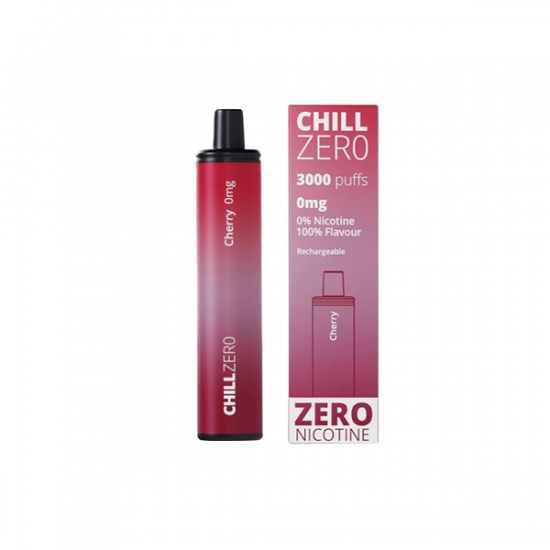 0mg Chill Zero Disposable Vape 3000 Puffs - Flavour: Cherry