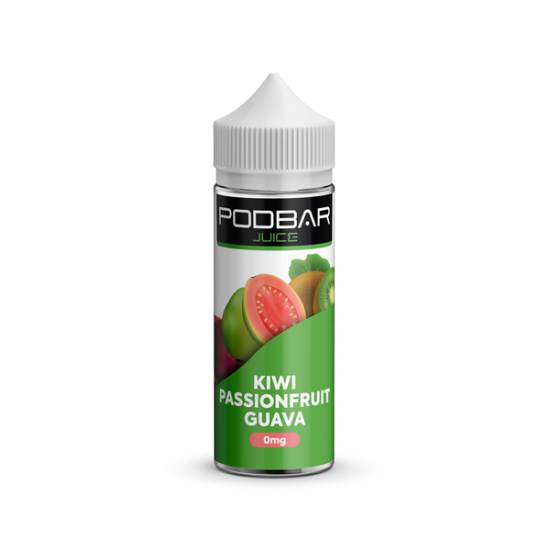 Podbar Juice by Kingston 100ml Shortfill 0mg (50VG/50PG) - Flavour: Kiwi Passionfruit Guava