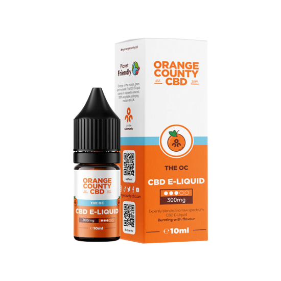 Orange County CBD 300mg Broad Spectrum CBD E-liquid 10ml (50VG/50PG) - Flavour: The OC