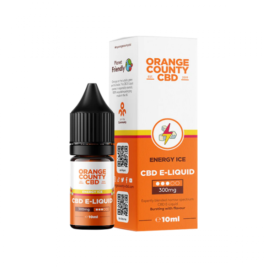 Orange County CBD 300mg Broad Spectrum CBD E-liquid 10ml (50VG/50PG) - Flavour: Energy Ice