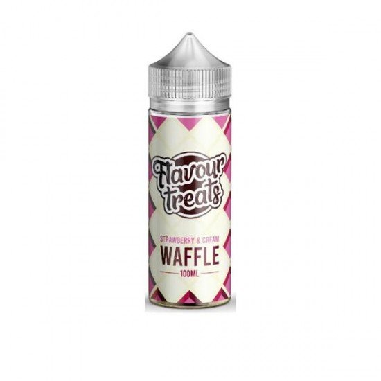 Flavour Treats by Ohm Boy 100ml Shorfill 0mg (70VG/30PG) - Flavour: Strawberries & Cream Waffle
