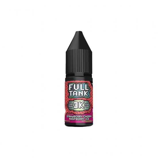 20mg Full Tank 3K Bar Nic Salt 10ml (50VG/50PG) - Flavour: Strawberry Cherry Raspberry Ice