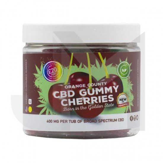 Orange County CBD 400mg Gummies - Small Pack - Variety: Gummy Cherries