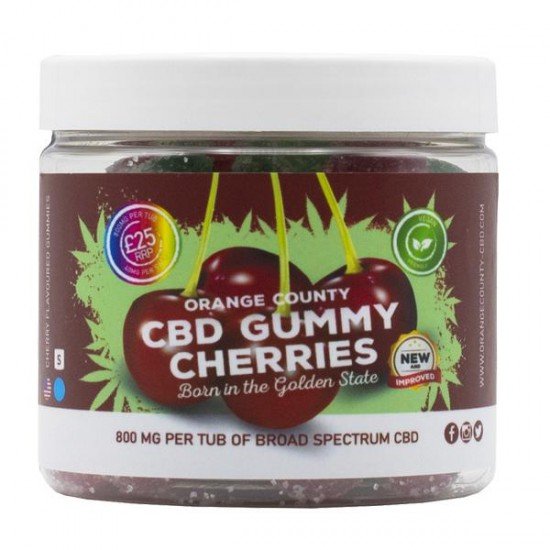 Orange County CBD 800mg Gummies - Small Pack - Variety: Gummy Cherries