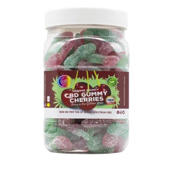 Orange County CBD 1600mg Gummies - Large Pack - Variety: Gummy Cherries