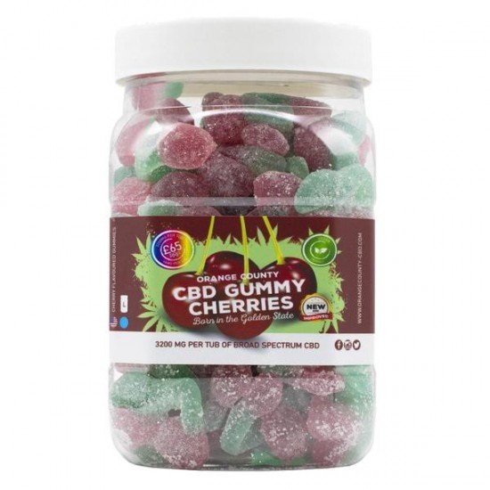 Orange County CBD 3200mg Gummies - Large Pack - Variety: Gummy Cherries