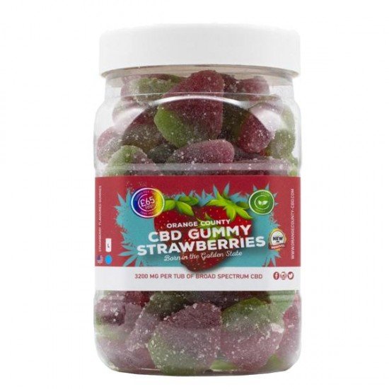 Orange County CBD 3200mg Gummies - Large Pack - Variety: Gummy Strawberries