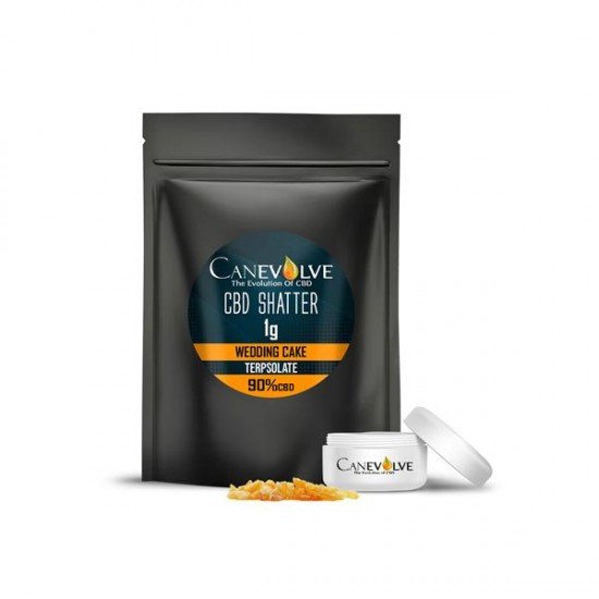 Canevolve 900mg CBD Shatter 1g - Flavour: Wedding Cake