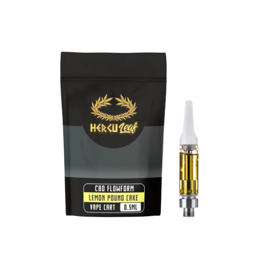 HercuLeaf 450mg CBD Vape Cartridge 0.5ml - Flavour: Lemon Pound Cake