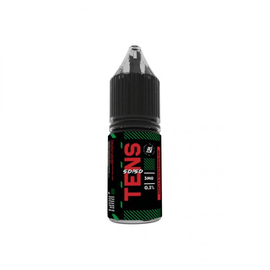 6mg Tens 50/50 10ml (50VG/50PG) - (Full Box) Pack Of 10 - Flavour: Apple & Watermelon