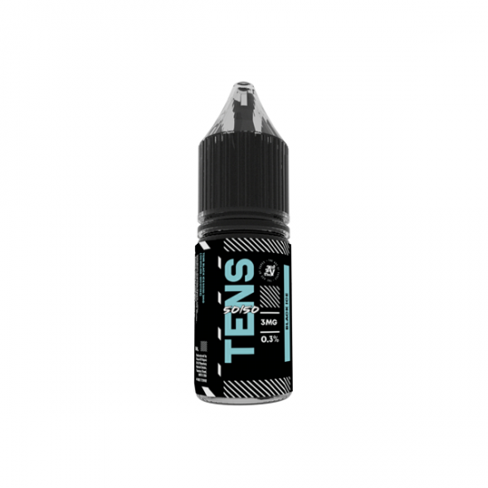 3mg Tens 50/50 10ml (50VG/50PG) - (Full Box) Pack Of 10 - Flavour: Black Ice