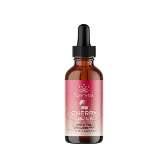 Supreme CBD 1000mg Broad Spectrum Cherry CBD Oil - 30ml