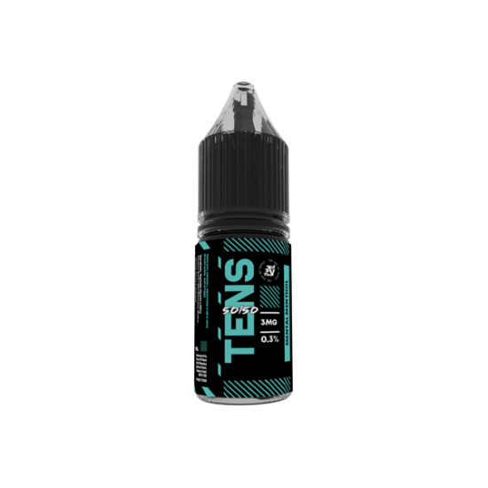 6mg Tens 50/50 10ml (50VG/50PG) - (Full Box) Pack Of 10 - Flavour: Mental Menthol