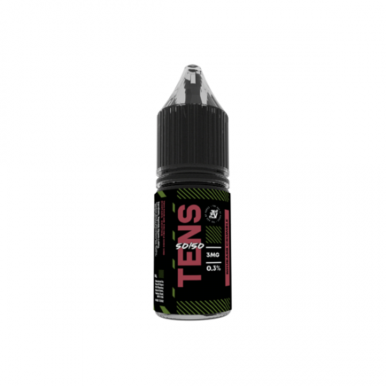 18mg Tens 50/50 10ml (50VG/50PG) - (Full Box) Pack Of 10 - Flavour: Rhubarb Crumble