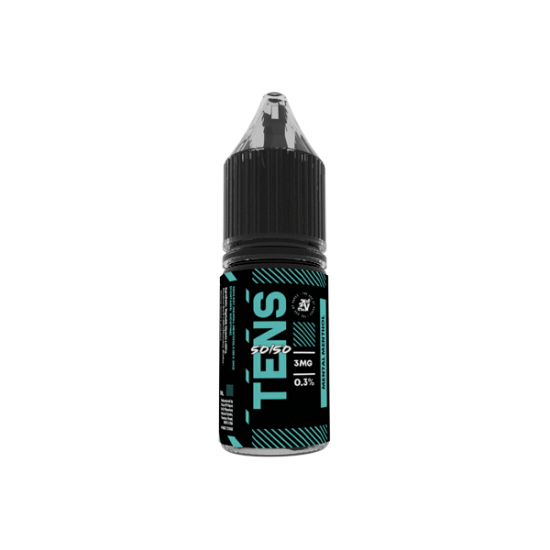 18mg Tens 50/50 10ml (50VG/50PG) - (Full Box) Pack Of 10 - Flavour: Mental Menthol