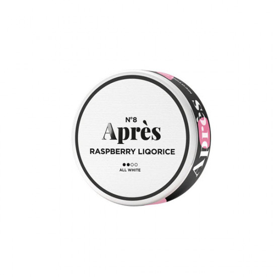 Après 8mg Raspberry Liquorice Nicotine Snus Pouches 20 Pouches