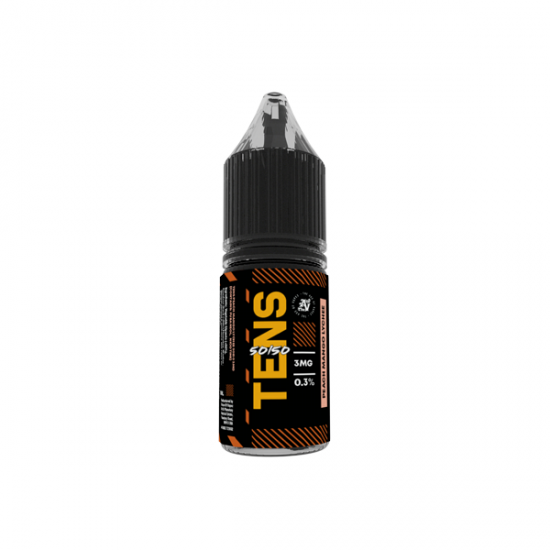 6mg Tens 50/50 10ml (50VG/50PG) - (Full Box) Pack Of 10 - Flavour: Peach Mango Lychee