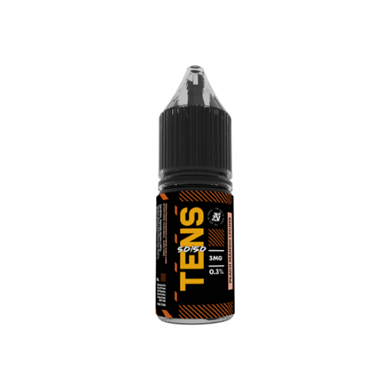 12mg Tens 50/50 10ml (50VG/50PG) - (Full Box) Pack Of 10 - Flavour: Peach Mango Lychee