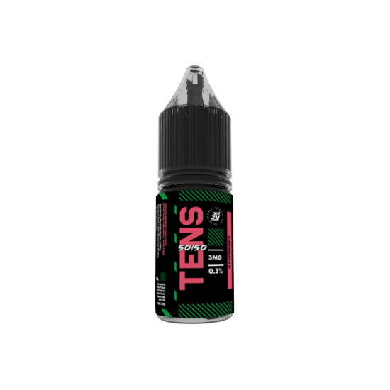 18mg Tens 50/50 10ml (50VG/50PG) - (Full Box) Pack Of 10 - Flavour: Raspberry