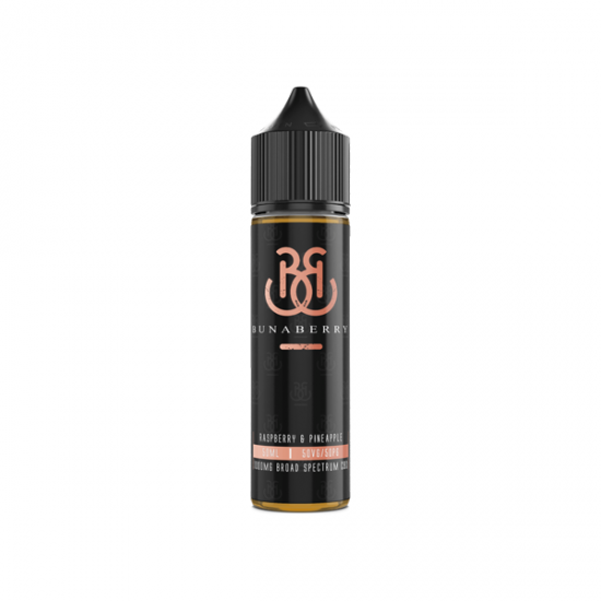 Bunaberry 1000mg Broad Spectrum CBD E-liquid 50ml (50VG/50PG) - Flavour: Raspberry & Pineapple