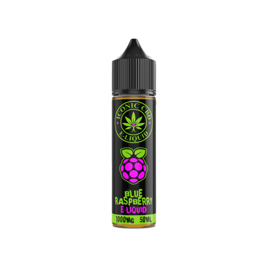 Iconic CBD 1000mg CBD E-liquid 50ml (50VG/50PG) - Flavour: Blue Raspberry