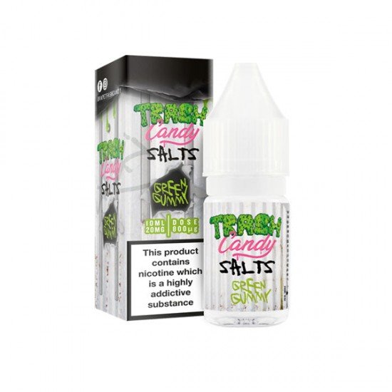 10mg Trash Candy Salts 10ml Nic Salts (50VG/50PG) - Flavour: Green Gummy