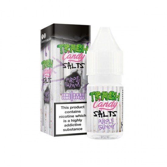 10mg Trash Candy Salts 10ml Nic Salts (50VG/50PG) - Flavour: Purple Gummy