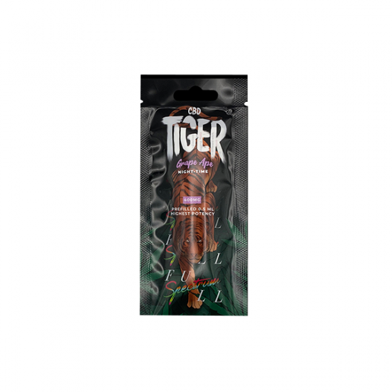 Tiger Vapes 400mg Full-Spectrum CBD Disposable Vape Device - Flavour: Grape Ape