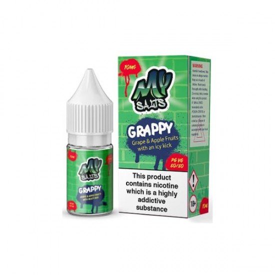 10mg My Salts Nic Salts 10ml (50VG/50PG) - Flavour: Grappy