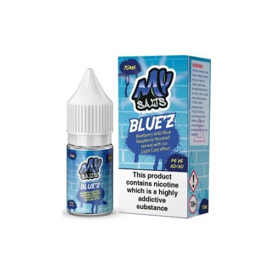 10mg My Salts Nic Salts 10ml (50VG/50PG) - Flavour: Bluez