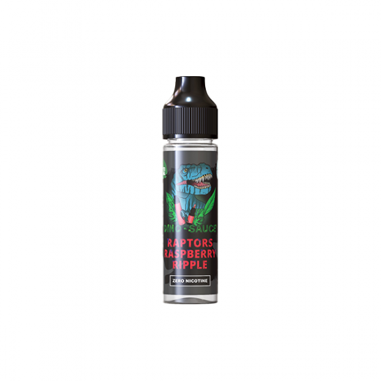 0mg Dino Sauce Shortfill 50ml (80VG/20PG) - Flavour: Raptors Raspberry Ripple