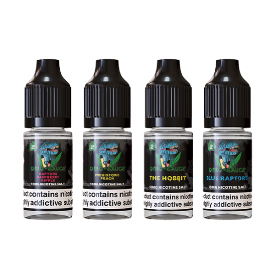 10mg Dino Sauce Nic Salts 10ml (50VG/50PG) - Flavour: Golden Egg Yogurt