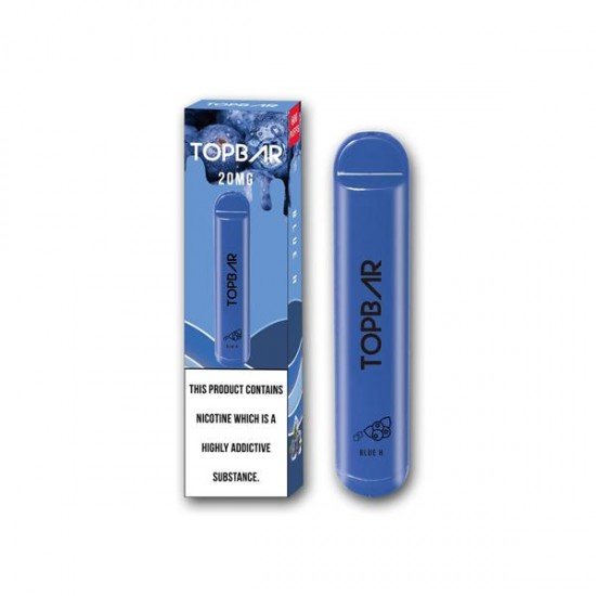 20mg Top Bar Disposable Vape Pod 600 Puffs - Flavour: Blue H