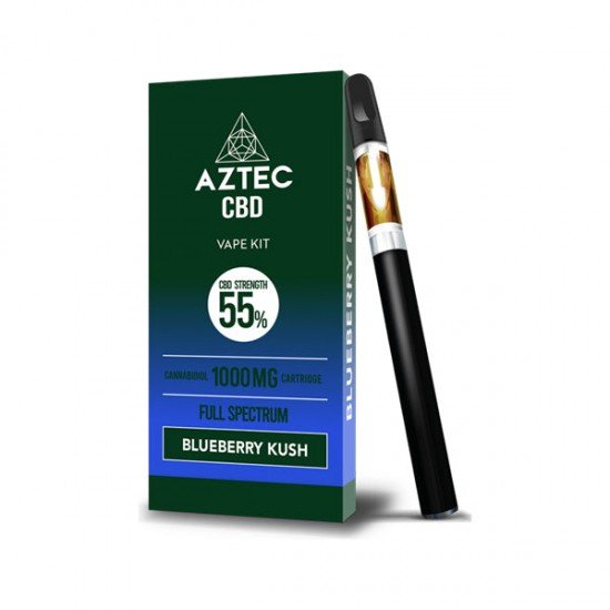 Aztec CBD 1000mg Vape Kit - 1ml - Flavour: Blueberry Kush