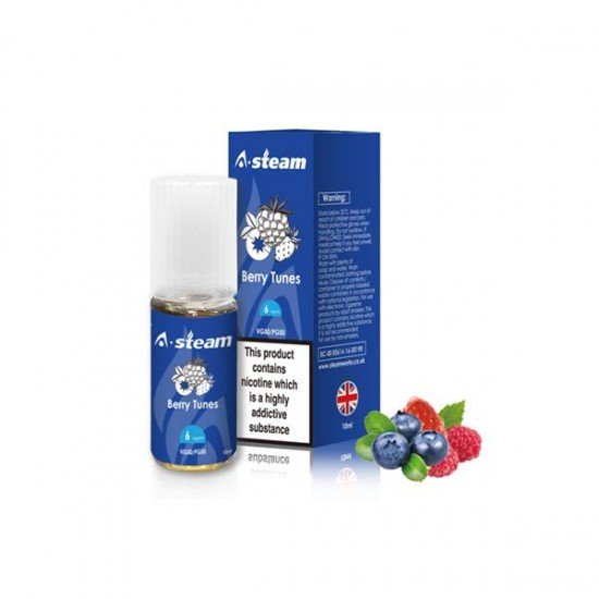 A-Steam Fruit Flavours 3MG 10ML (50VG/50PG) - Flavour: Berry Tunes